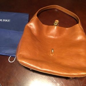 Dooney and Bourke Florentine leather logo lock bag